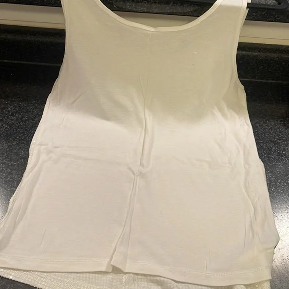 Lane Bryant: White Sequin Tank Top - Picture 6 of 9